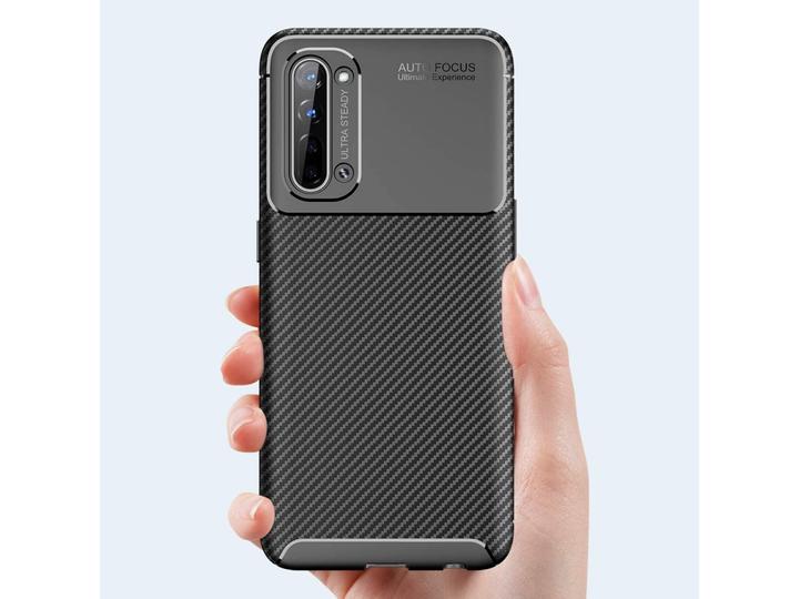 Actual product image Screenguard Oppo Find X2 Lite Cover Carbon Design TPU Case (Oppo Find X2 Lite)