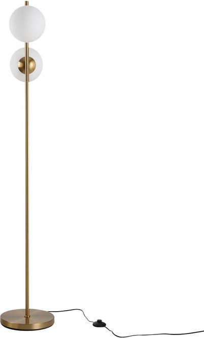 Image du produit Swisshandel24 Lampadaire Lampadaire Abat-jour en verre en 2 parties, acier+verre, 39 x 28 x 165cm (Golden (E27)