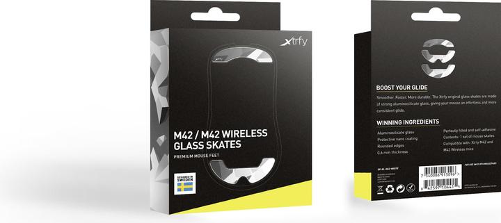 Actual product image CHERRY Xtrfy ZUB Glass skates M42 Litus White