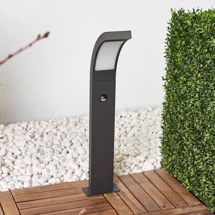 Produktbild Lucande Juvia Aussen Garten Leuchte w/Sensor Graphite/Opal (520 lm, IP54)