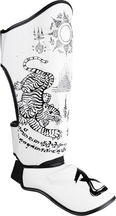 Actual product image 8Weapons 8 WEAPONS Shin Guards - Sak Yant Tigers white S (S)
