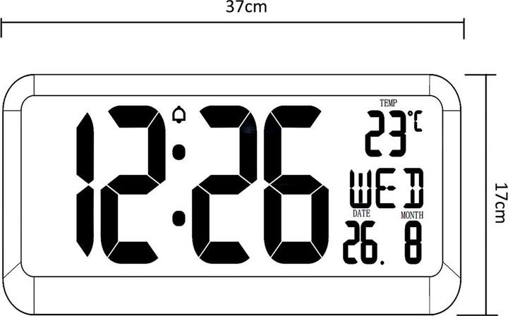 Image du produit Greenblue Horloge murale LCD avec capteur de température