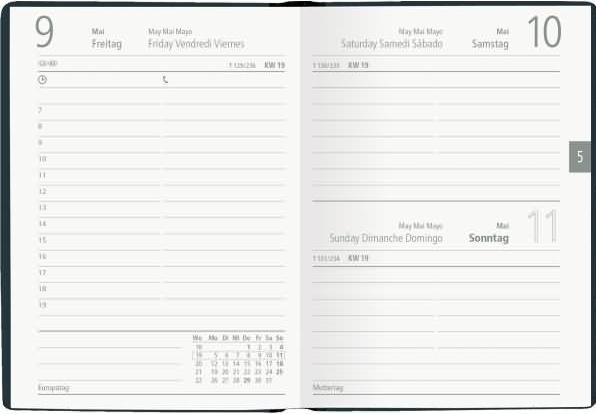 Produktbild Taschenkalender 2025 schwarz, 10,2x14,2cm, Taschenplaner mit 400 Seiten im flexiblem (Deutsch)
