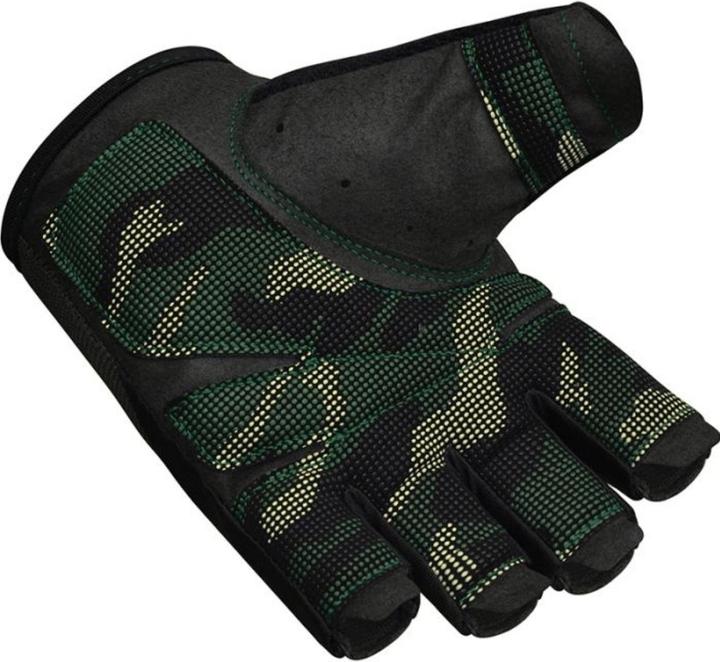 Actual product image Rdx Gym Training Gloves T2 Half Army Green-L (L)