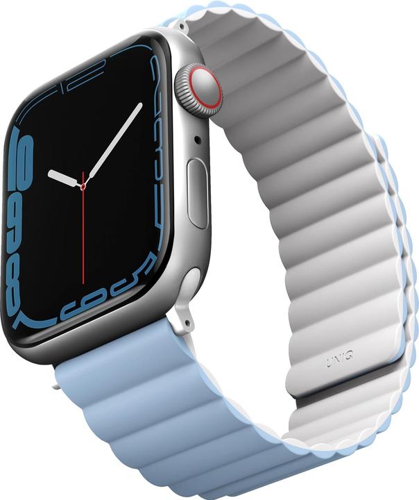 Produktbild Uniq pasek Revix Apple Watch Series 1/2/3/4/5/6/7/8/SE/SE2 38/40/41mm. Reversible Magnetic biały-nie (Silikon, Edelstahl)