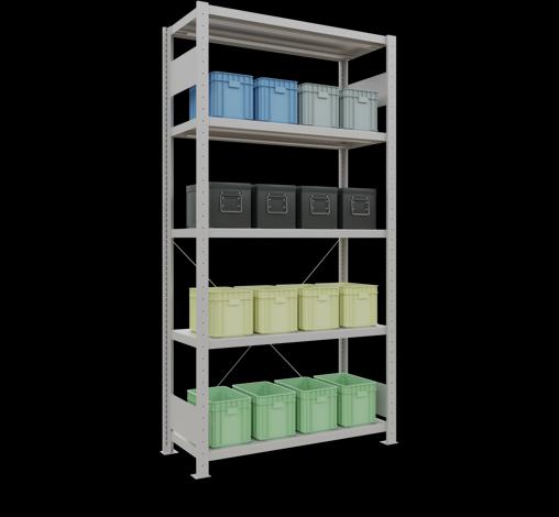 Immagine prodotto Schulte Lagertechnik MULTIplus330 sistema di scaffalatura di base senza viti con traversa