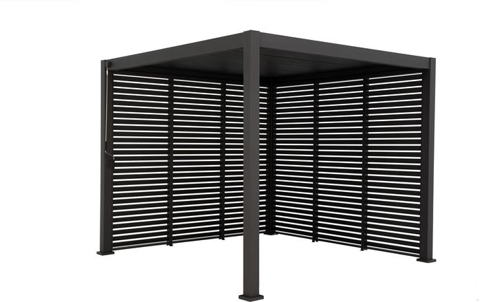 Produktbild Leco Wand 93 cm zur Lamellenpergola DELUXE anthrazit (93 cm, 93 cm)