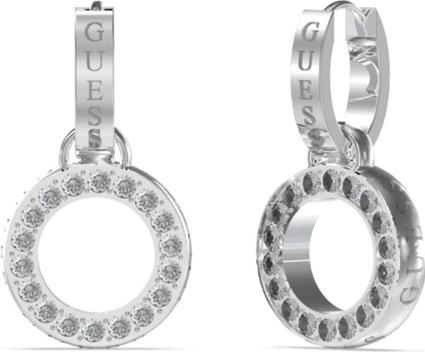 Guess Circle Lights steel pendant earrings JUBE03167JWRHT/U