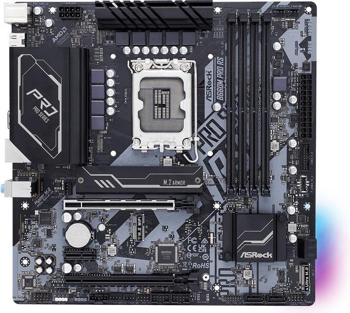 Image du produit AsRock B660M Pro RS (LGA 1700, Intel B660, mATX)