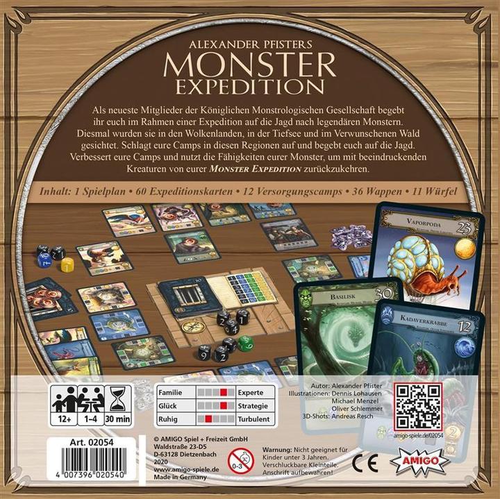Produktbild Amigo Monster Expedition, d ab 12 Jahren, 1-4 Spieler, Monsterjagd mit Würfeln (Deutsch, Englisch)