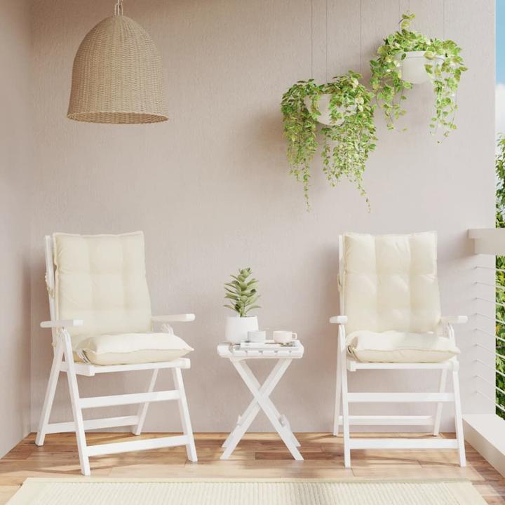 Image du produit VidaXL Coussin pour chaise à dossier bas 2 pcs. Tissu Oxford (100 x 50 x 7 cm)