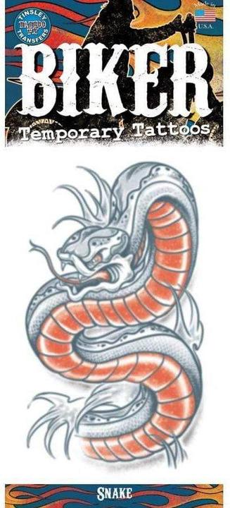 Actual product image Tinsley Transfers Arm tattoo snake