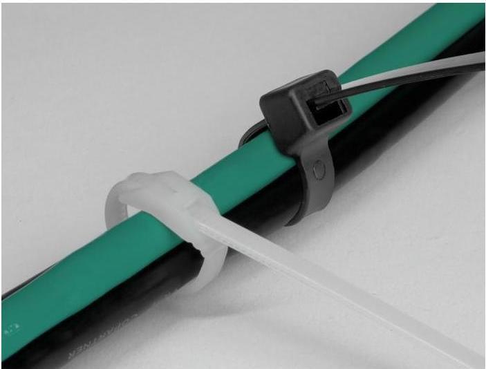 Actual product image Delock Cable tie with flat head L 280 x W 4.6 mm 100 pieces (Plastic cable ties, 280 mm, 100 pcs.)