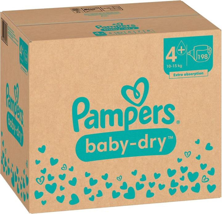 Immagine prodotto Pampers Baby-Dry (Dimensione 4, Pacco mensile, 198 Pezzo/i)