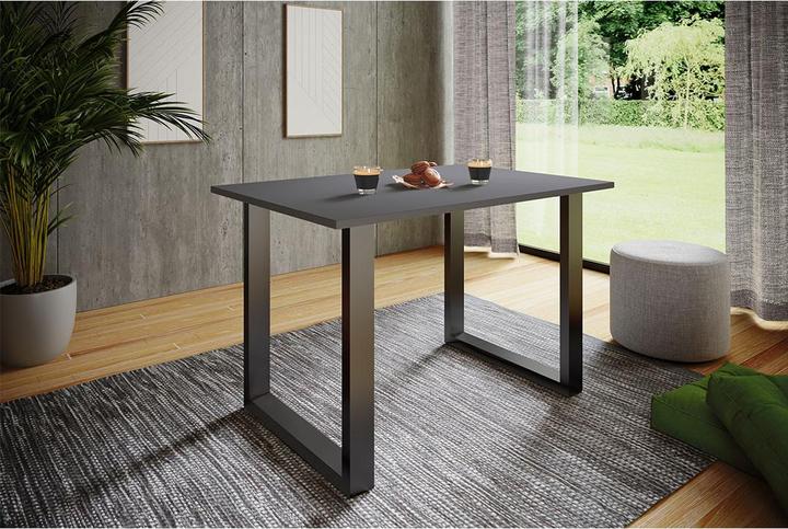 Image du produit Ebuy24 Table de salle à manger XonaU noir (140 x 50 x 76 cm)