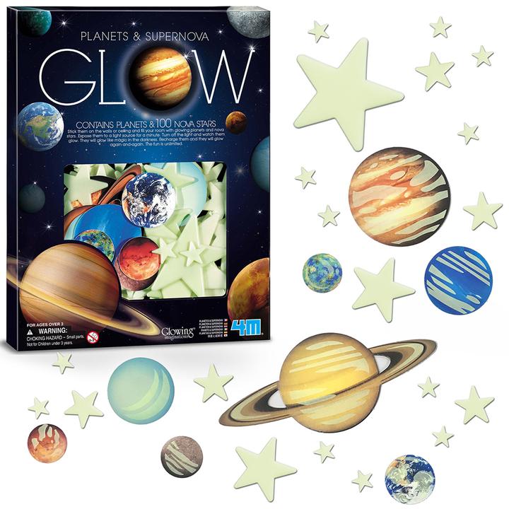 Actual product image 4M 4 m Glow in The Dark Planets and Nova Stars 20 pieces (27 x 21 cm)
