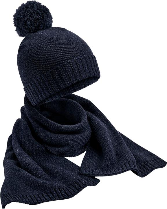 Produktbild Beechfield Erwachsene Gefleckt Gestrickt Mütze und Schal Set