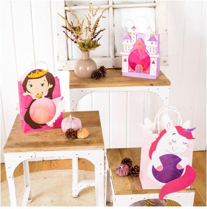 Image du produit Papierdrachen Kit de bricolage lanterne - Princesse - 3 pièces
