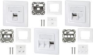 Actual product image LogiLink Flush-mounted box for Keystone modules, 3-fold, pure white