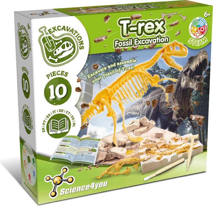 Science4you T-Rex Dino Ausgrabungsset - Archeologie Set Fur Kinder mit 10 Teilen, Graben Sie Ihr D