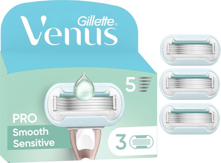 Actual product image Venus Optic Venus - Pro Smooth Sensitive Razor Blades - Green/White - 3 pcs