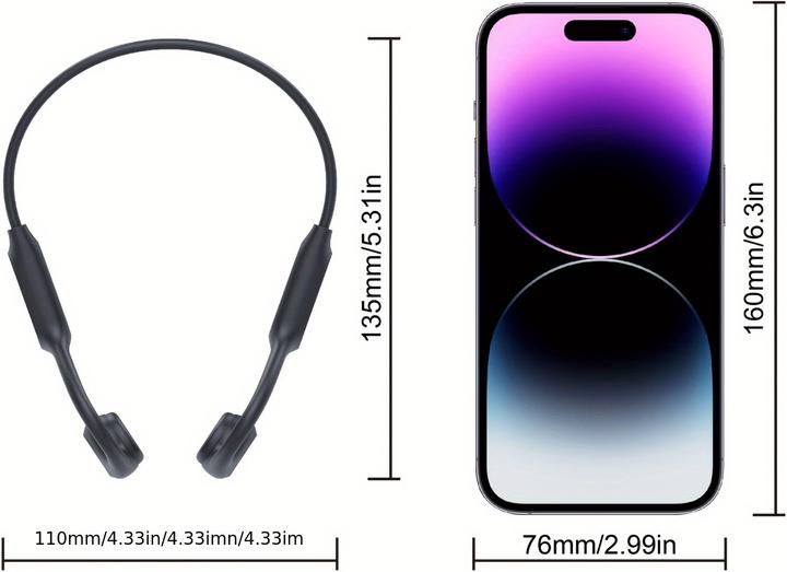 Immagine prodotto PhoneLook Bluetooth 5.4 Wasserdichte kabellose Knochenleitungs-Kopfhörer für Sport und Schwimmen mit 32 GB int (Senza fili)