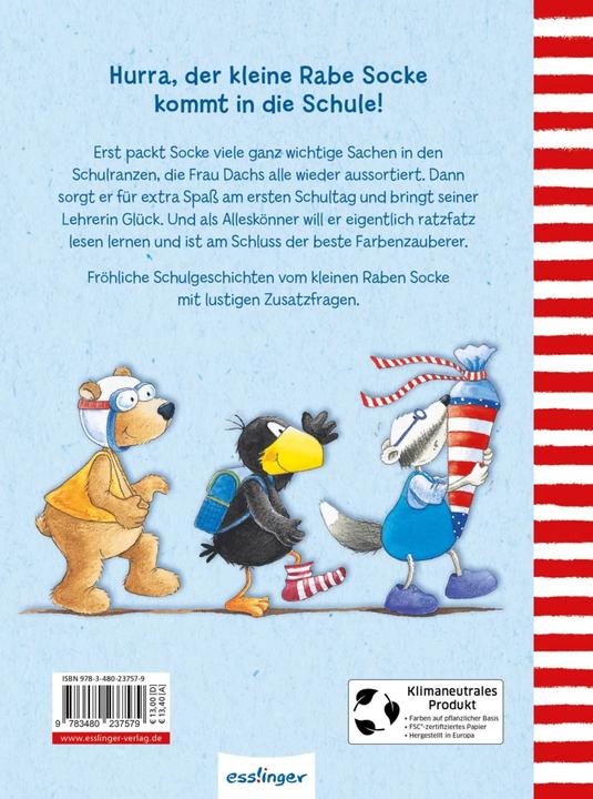 Actual product image Der kleine Rabe Socke: Alles Schule! (German, Nele Moost, Annet Rudolph, 2022)