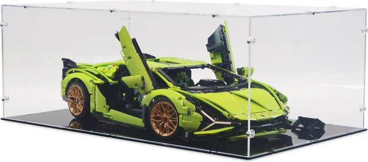 Image du produit iDisplayit Présentoir en acrylique XL pour LEGO® 42083 Bugatti Chiron (avec base noire)