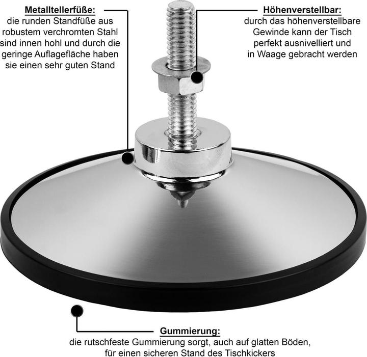Produktbild Tuniro Kickertisch BASIC Weiss Tischkicker