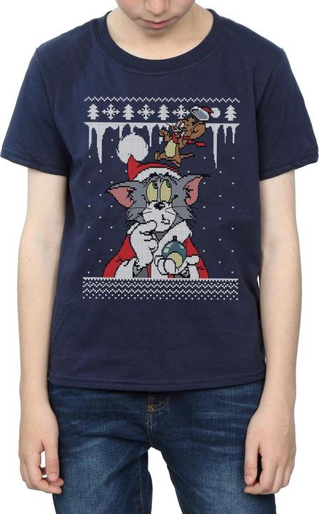 Immagine prodotto Tom & Jerry Christmas Fair Isle Maglietta Ragazzi (140, 146)