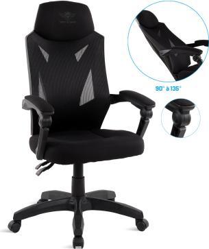Actual product image Spirit Of Gamer Chaise Gaming Hellcat Black Tissu noir.