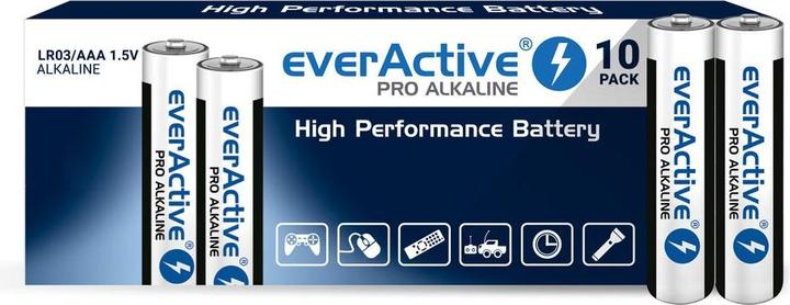 Actual product image Everactive Alkaline batteries Pro LR03 AAA - shrink pack - 10 - battery (10 pcs., AAA, 1250 mAh)