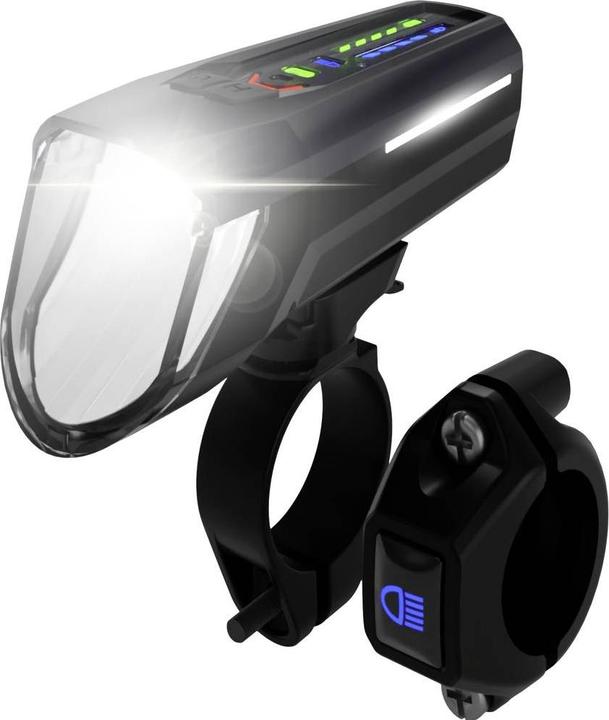 Produktbild Fischer Fahrrad-Scheinwerfer LED batteriebetrieben Schwarz