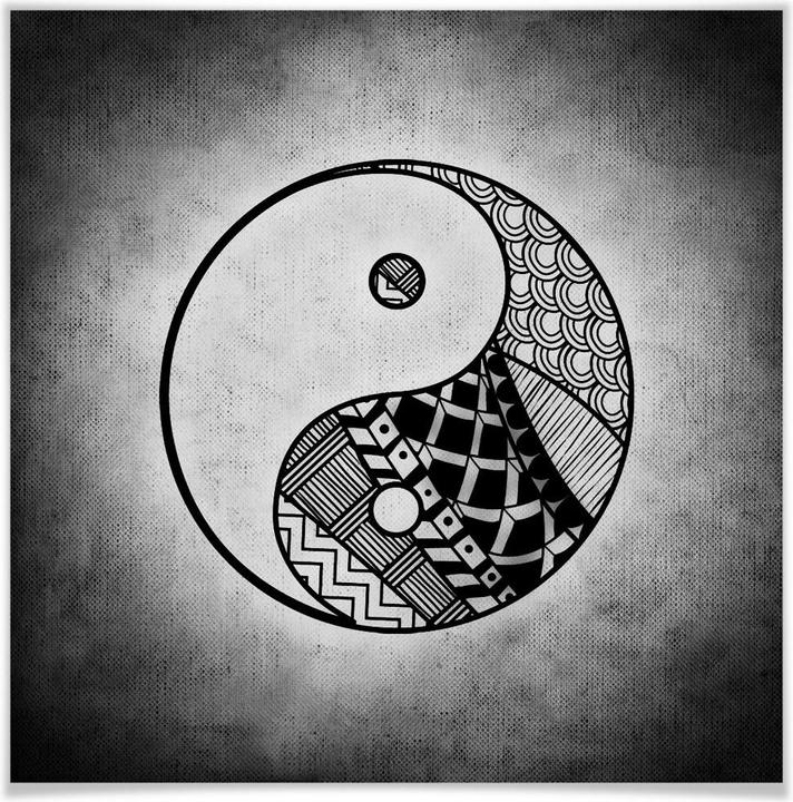 Image du produit Trenddeko Yin et Yang - carré (40 x 40 cm)