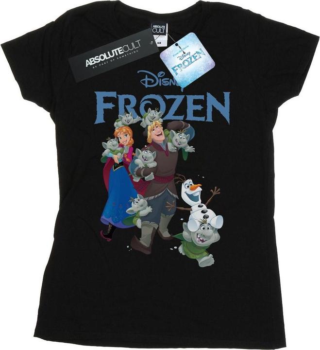 Actual product image Disney Womens/Ladies Frozen Happy Trolls Cotton T-Shirt (XL)