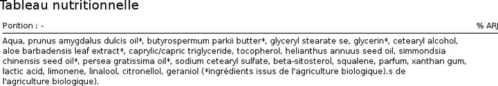Nutritional values and ingredients Urtekram Foot Cream Aloe Vera 100 ml (Foot deodorant & powder, 100 ml)