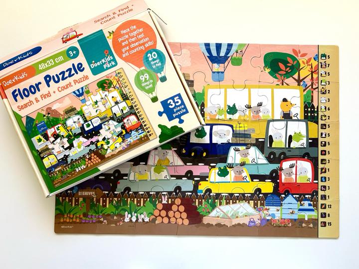 Produktbild DoerKids Suchen Finden & Zählen Parkplatz Bodenpuzzle (35 Teile)