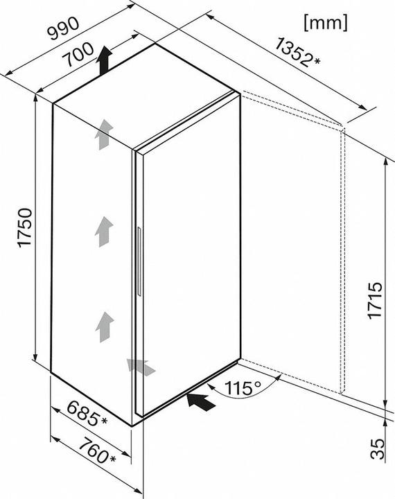 Produktbild Miele Fn 27273 Ws (Freistehend, 320 l)
