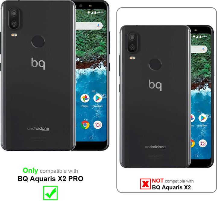Actual product image Cadorabo Display protection glass (1 Piece, BQ Aquaris X2 Pro)