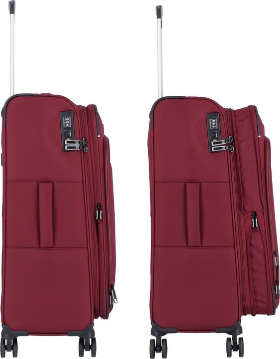 Actual product image D&N Travel Line 9504 4-wheel trolley M 67 cm with expansion fold (67 l, M (50 - 90l))