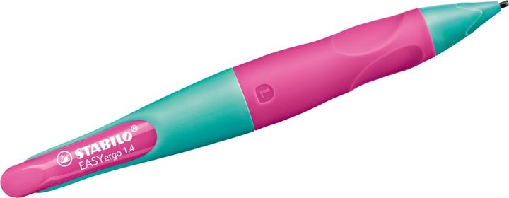 Image du produit STABILO Crayon à poussoir ergonomique pour gauchers - EASYergo 1.4 en turquoise/rose fluo - Stylo (1.40 mm, HB, 1 x)