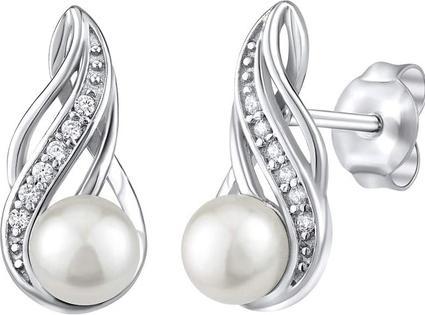 Produktbild Silvego Silver earrings with white natural pearl JST16498