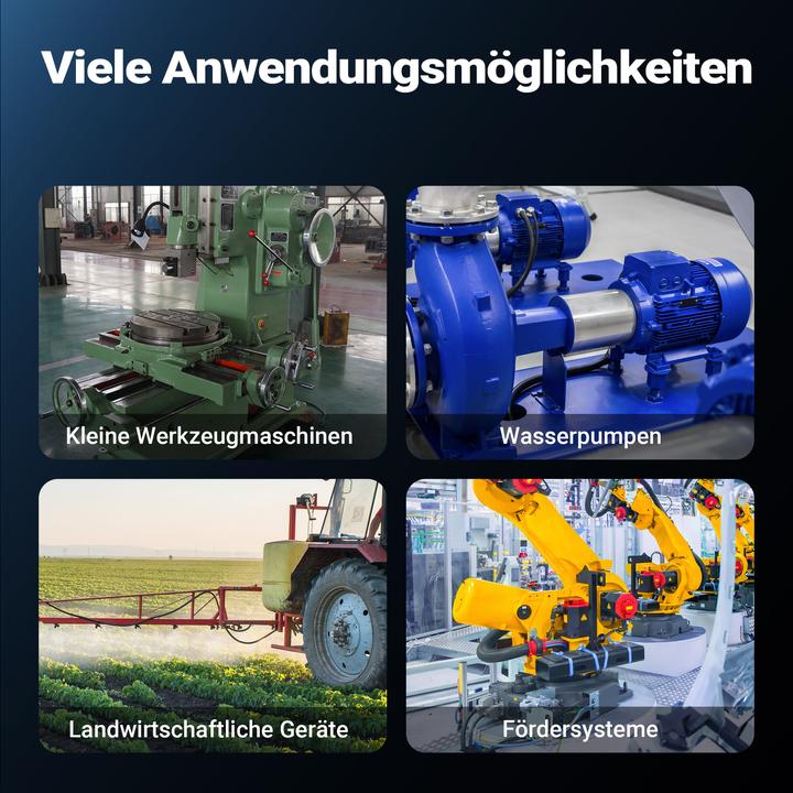 Produktbild Wiltec Elektromotor 1-phasig 4-polig Elektro Motor 1,5kW Einphasenmotor Motor