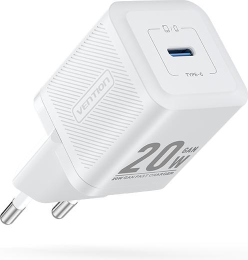 Actual product image Vention Wall charger,, FEPW0-EU, USB-C, 20W, GaN (white) (20 W)