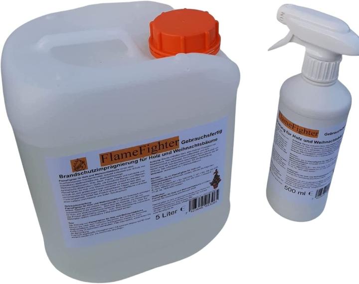 Image du produit FlameFighter 5 litres de produit ignifuge pour le bois, le papier et les sapins de Noël.