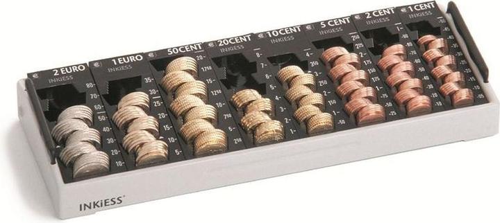 Inkiess Kasse 80-Griff Minikord (BxTxH) 32,5x12,5x5,0 cm lichtgrau/schwarz