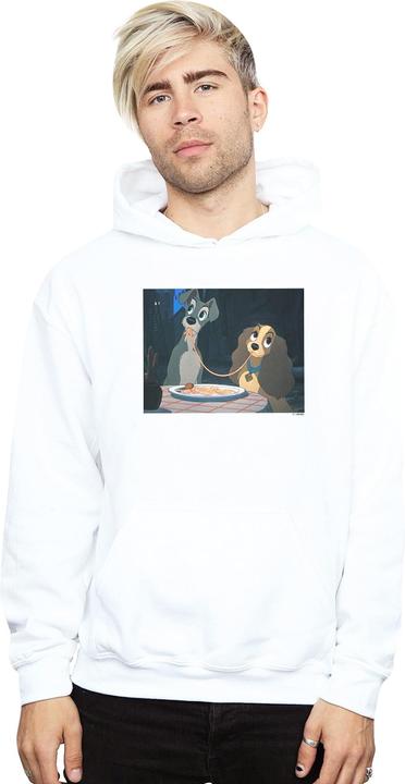 Immagine prodotto Disney Lady And The Tramp Spaghetti Slurp Felpa con Cappuccio Uomo (M)