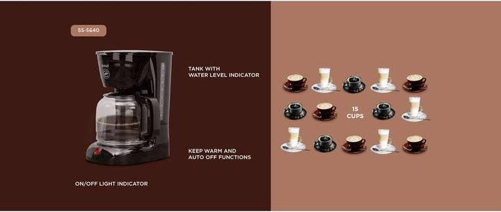 Immagine prodotto Sogo CAFFETTIERA A GOCCIA CON VASO DI VETRO, - 1,8L - 950W