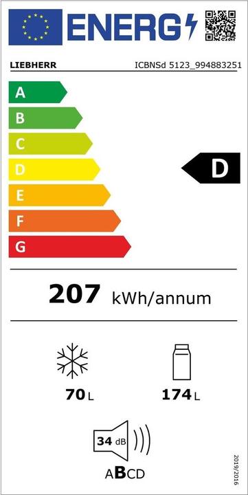 Energie-Label Liebherr ICBNSd5123-22 (244 l)