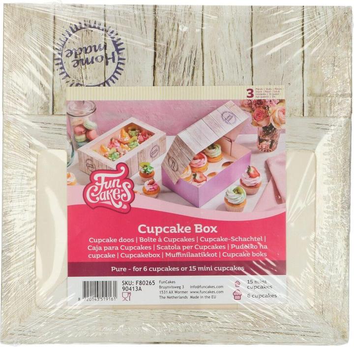 Actual product image FunCakes Pure Cupcake Box (3pcs)